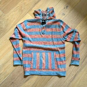 Obey OG Vintage zip up sweater hoodie wool blend charcoal grey size large men’s